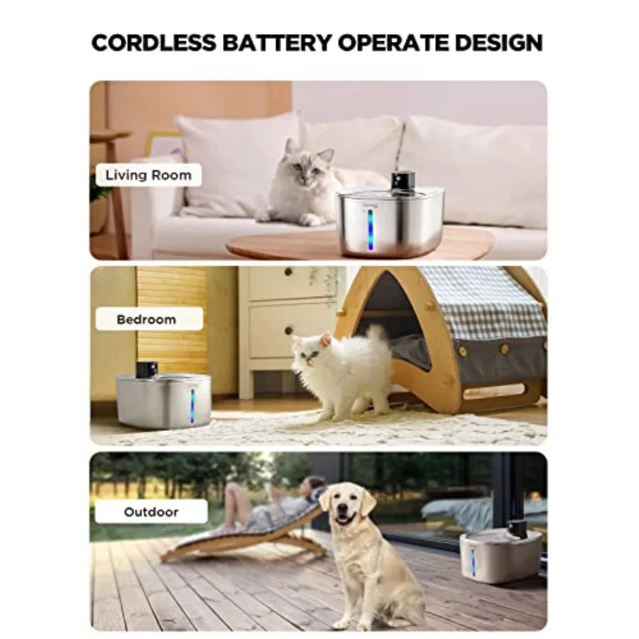 Cordless Water Fountain Battery Operated