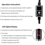 1PC LCD Digital Aquarium Heater