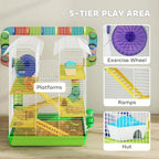 Small Animal Cage with Tubes and Tunnels