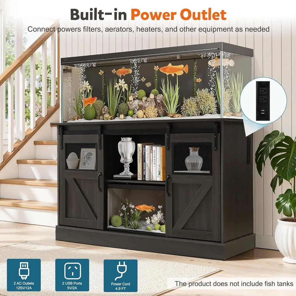 Fish Tank Stand with Power Outlet