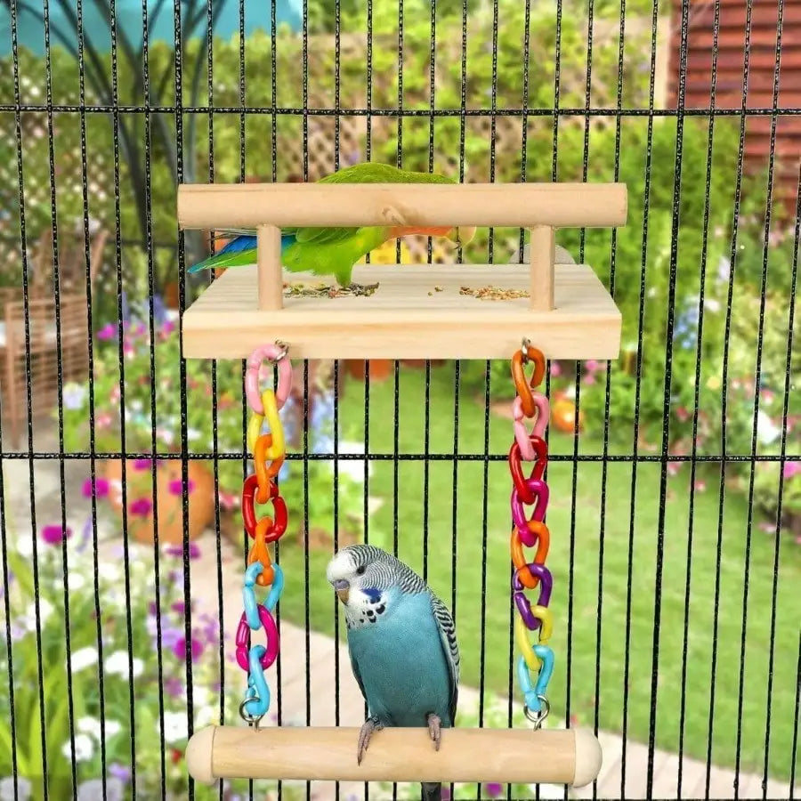 Wooden Bird Play Gym Stand