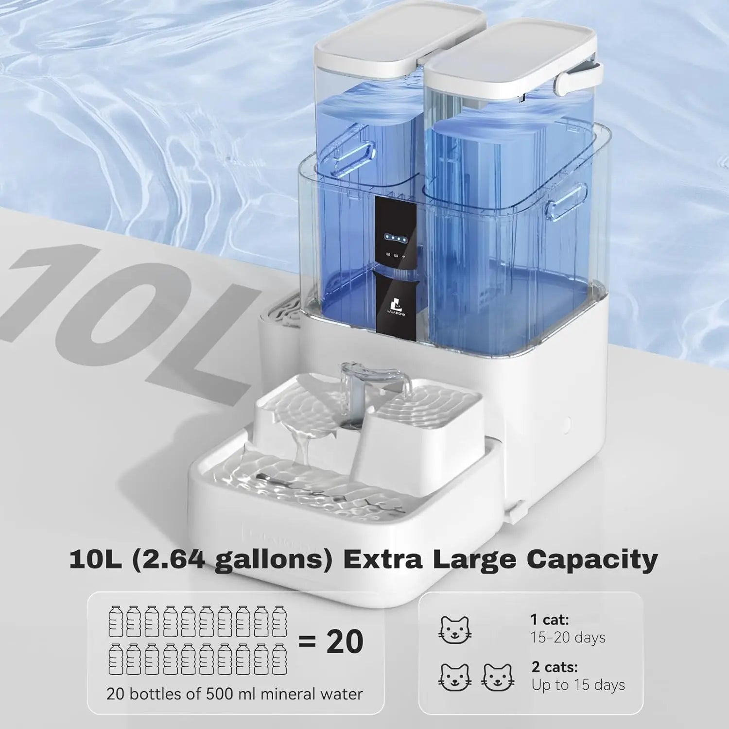 Automatic Cat Water Fountain 10L/338oz