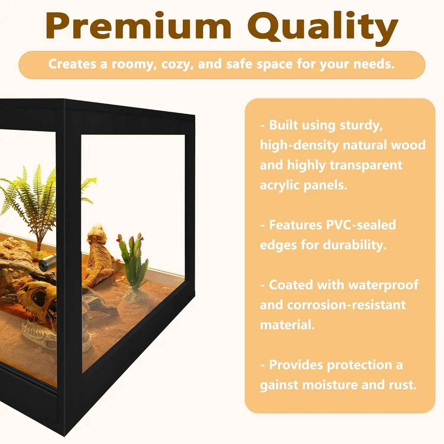 Reptile Tank with Mesh Roof