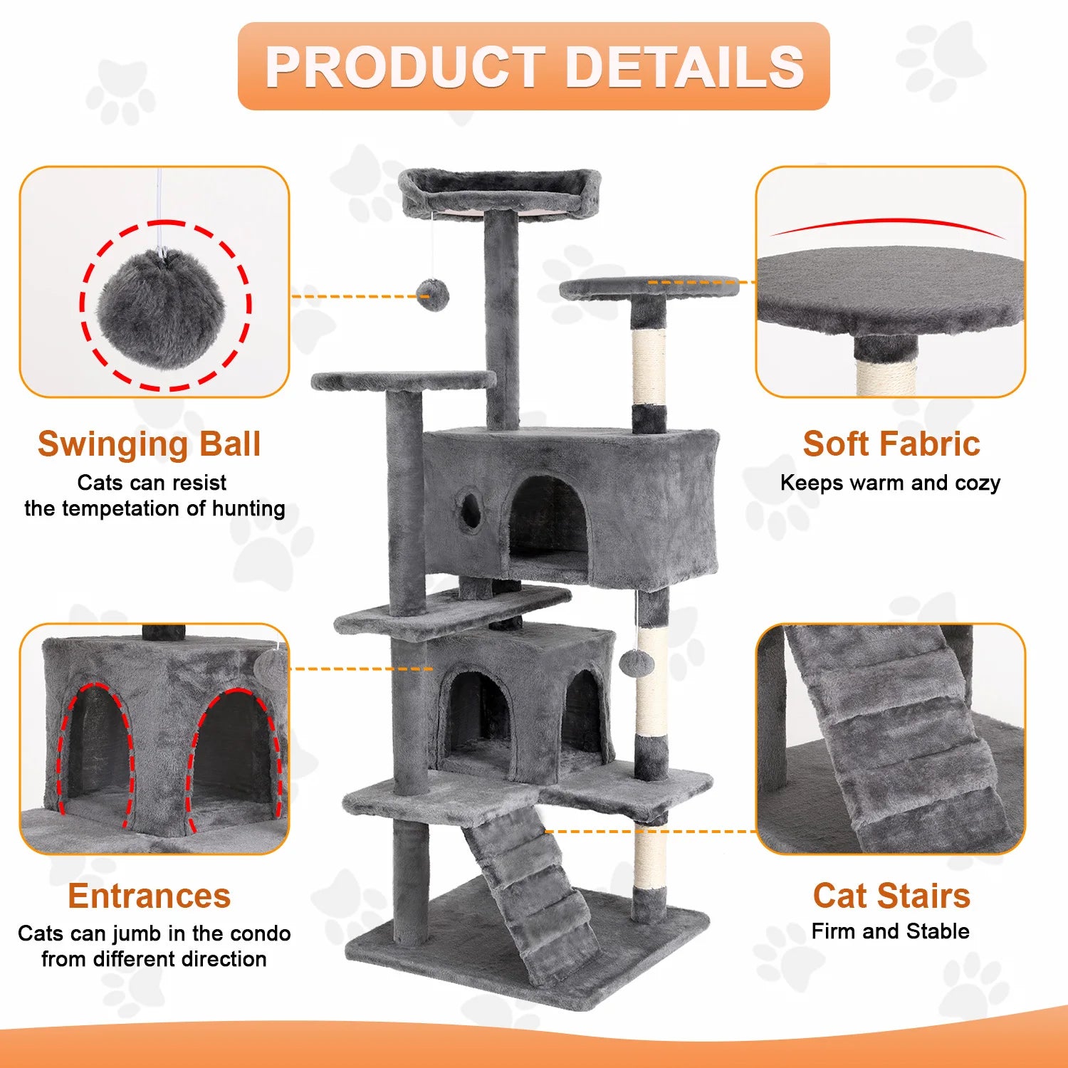 54/70 Inch Cat Tower