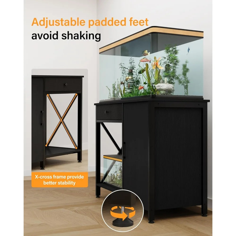 Sturdy Aquarium Stand with Storage