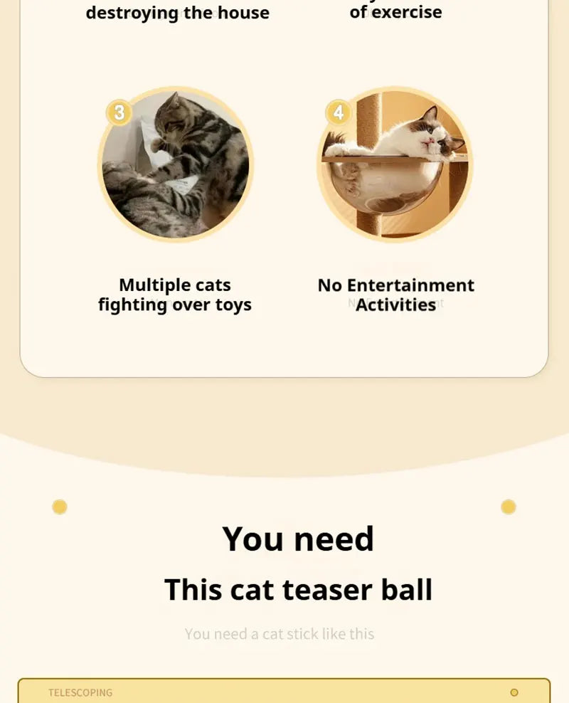 Automatic Lifting Cat Toy Ball
