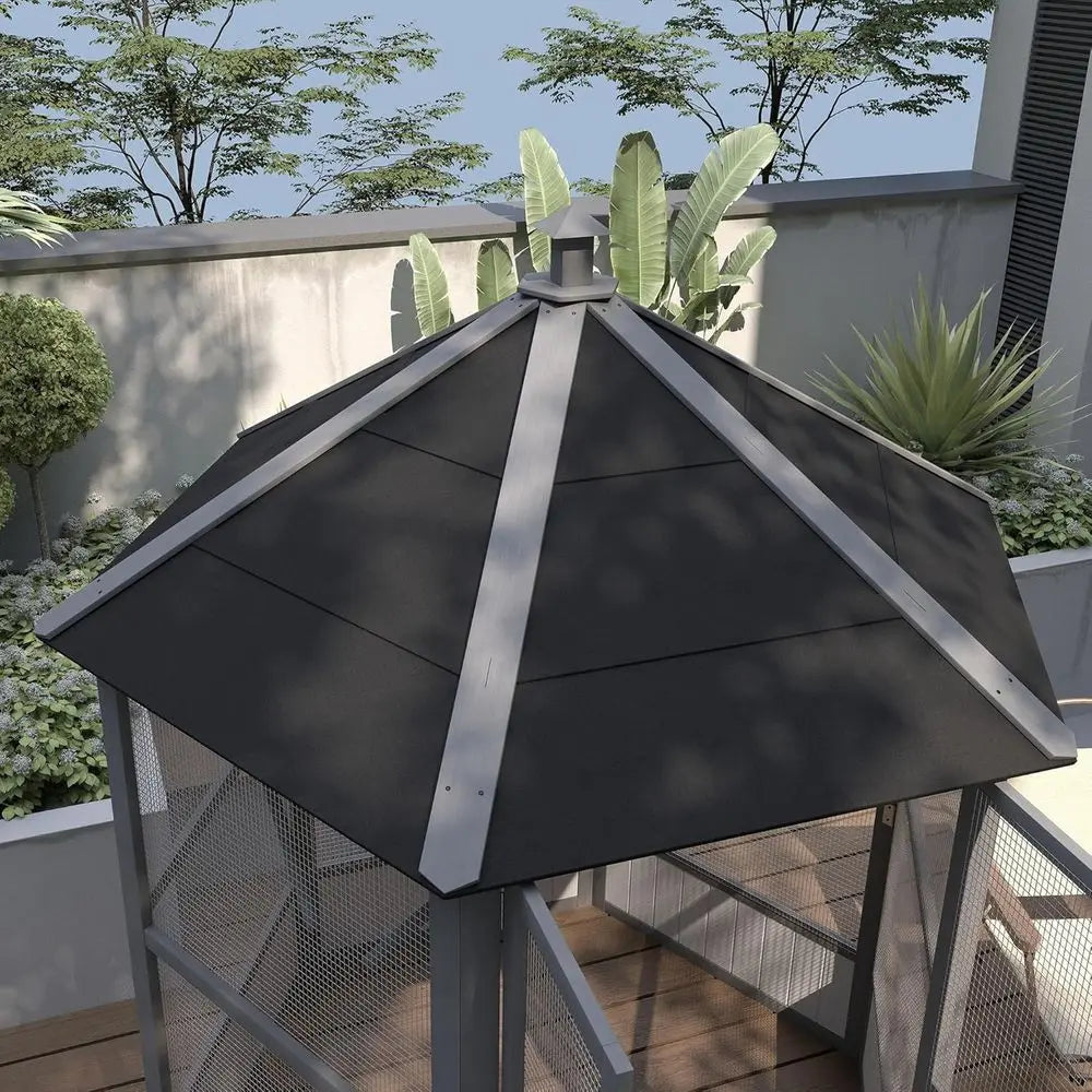 Large Hexagonal Outdoor Aviary