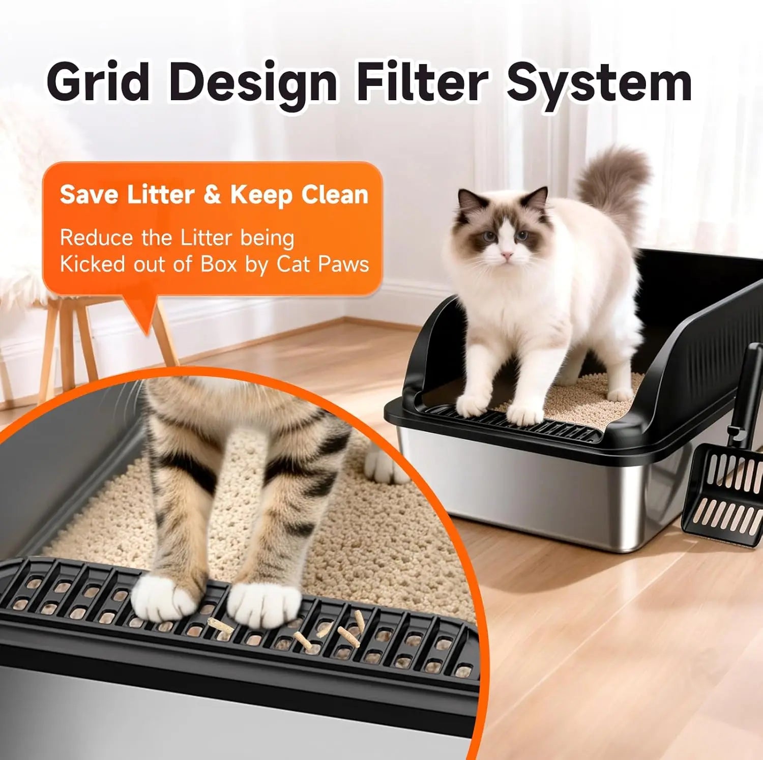 XL Cat Litter Box with Lid