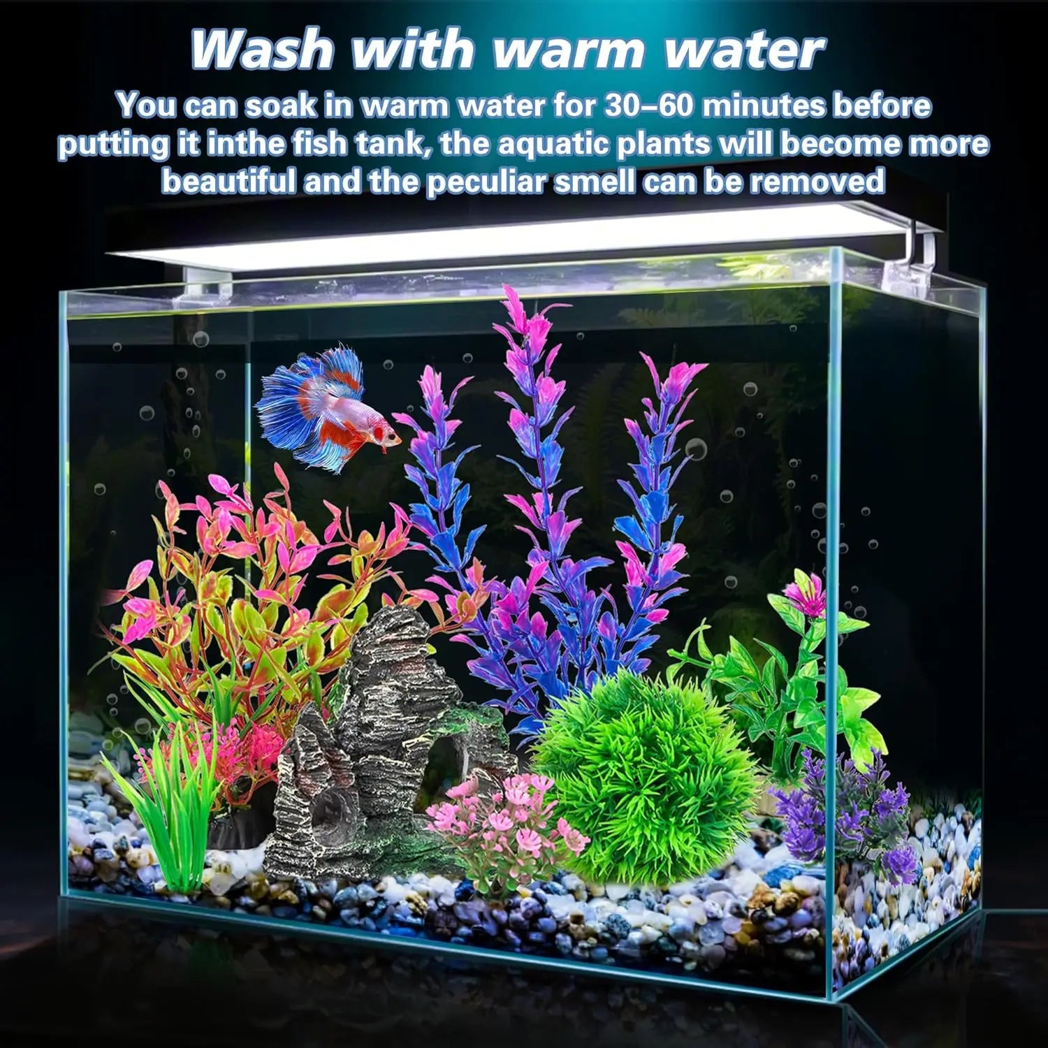 Artificial Aquarium Plants/Rock Cave