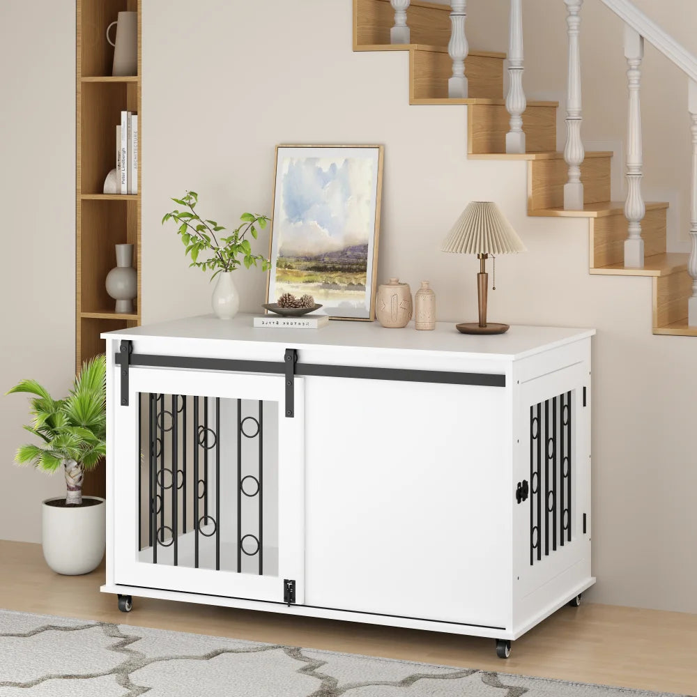 Modern Wooden Dog Crate