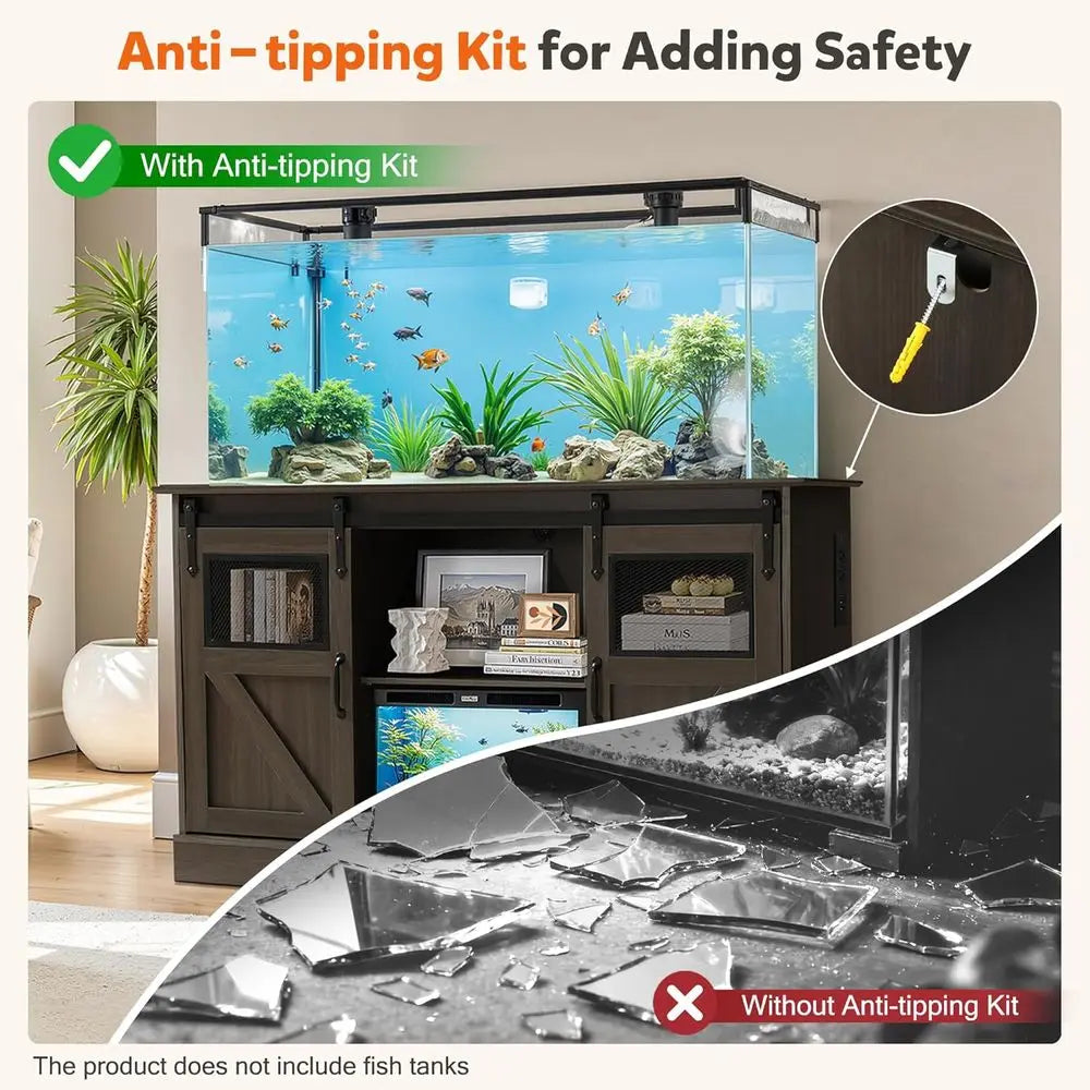Fish Tank Stand with Power Outlet