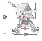 Zipper-less Stroller for Cats/Dogs