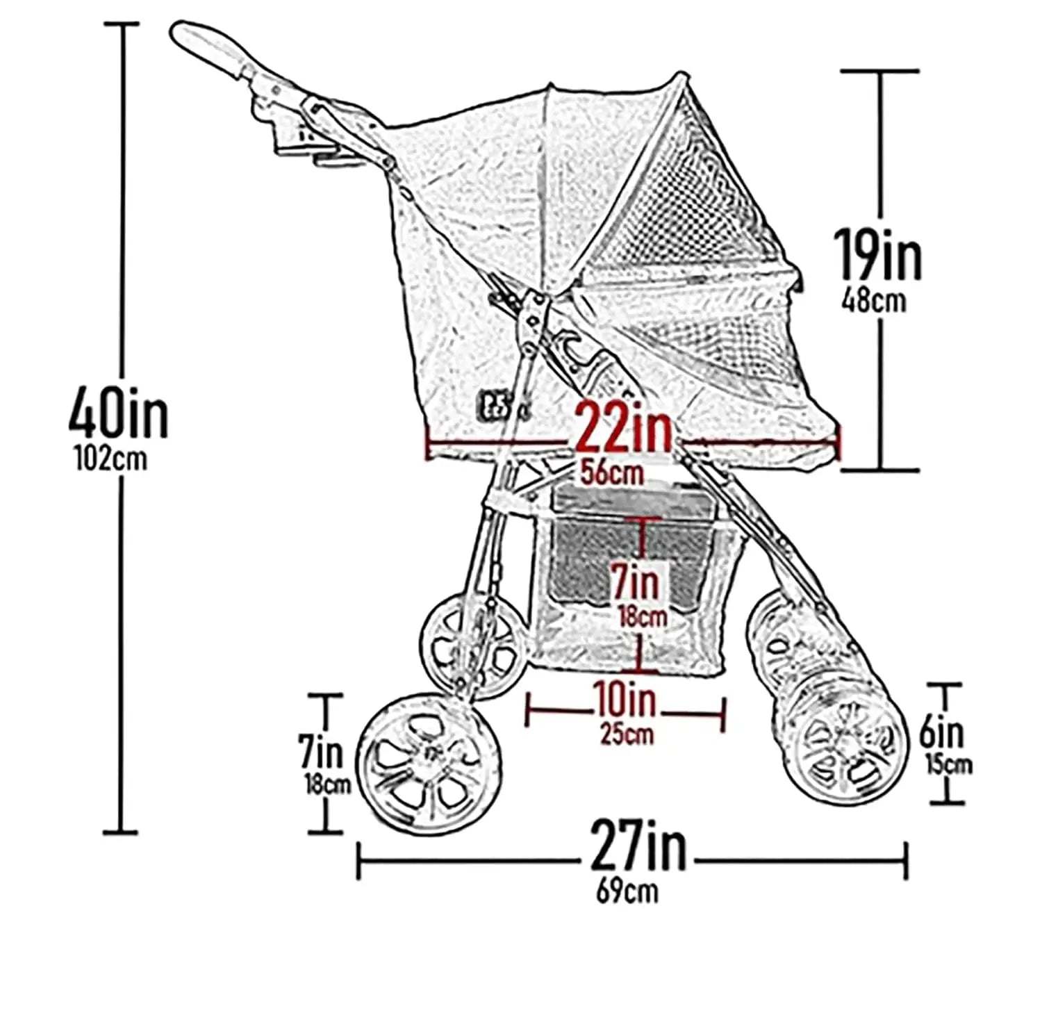 Zipper-less Stroller for Cats/Dogs