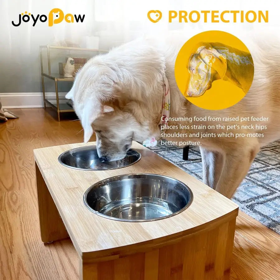 Bamboo Raised Dog Bowl
