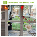 77" L Wooden Cat Enclosure