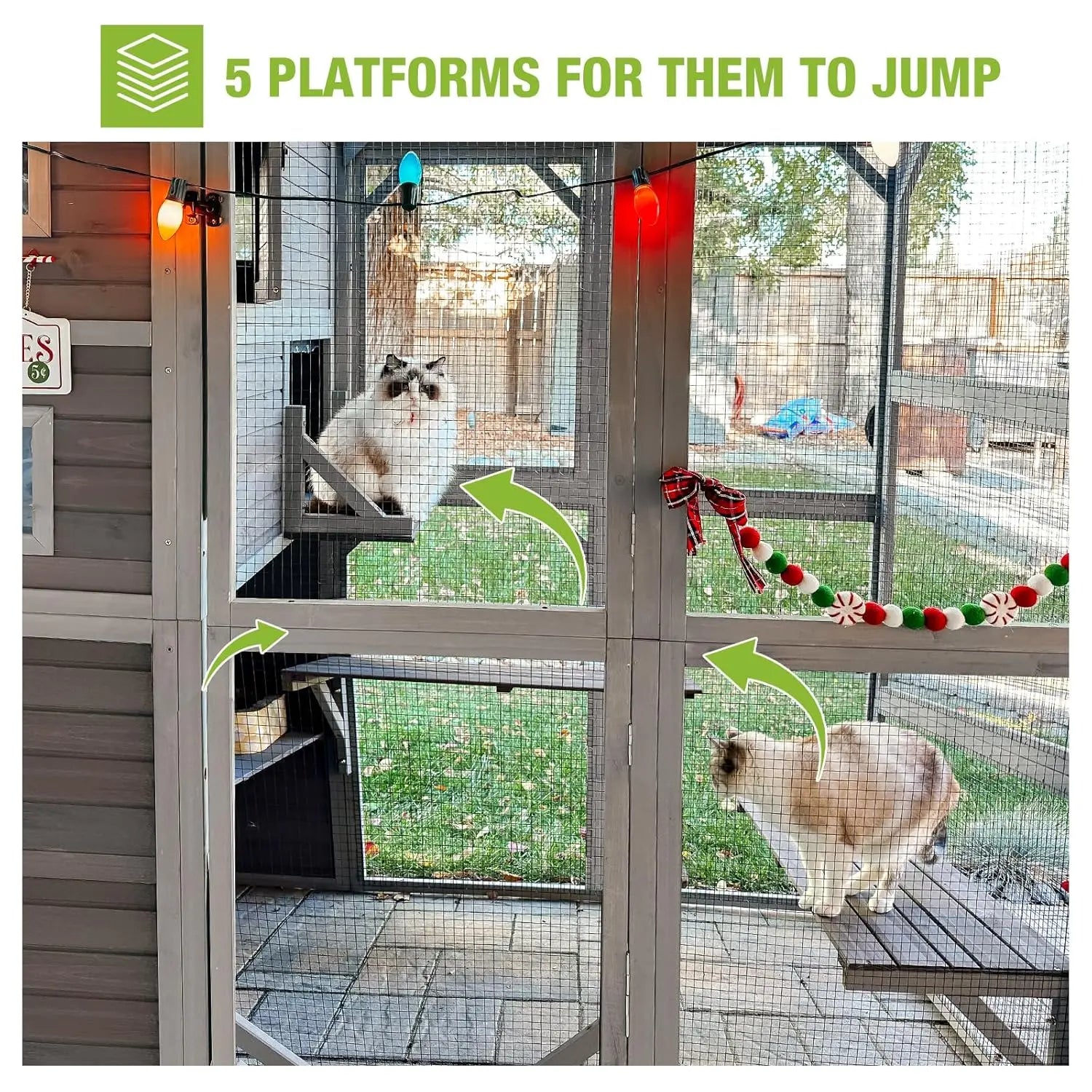 77" L Wooden Cat Enclosure