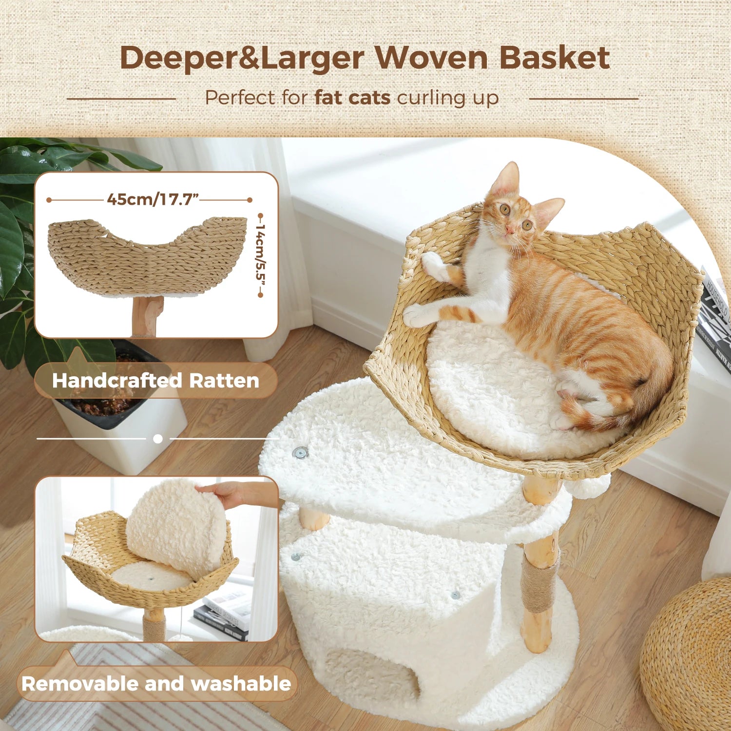 Solid Wood Cat Tree