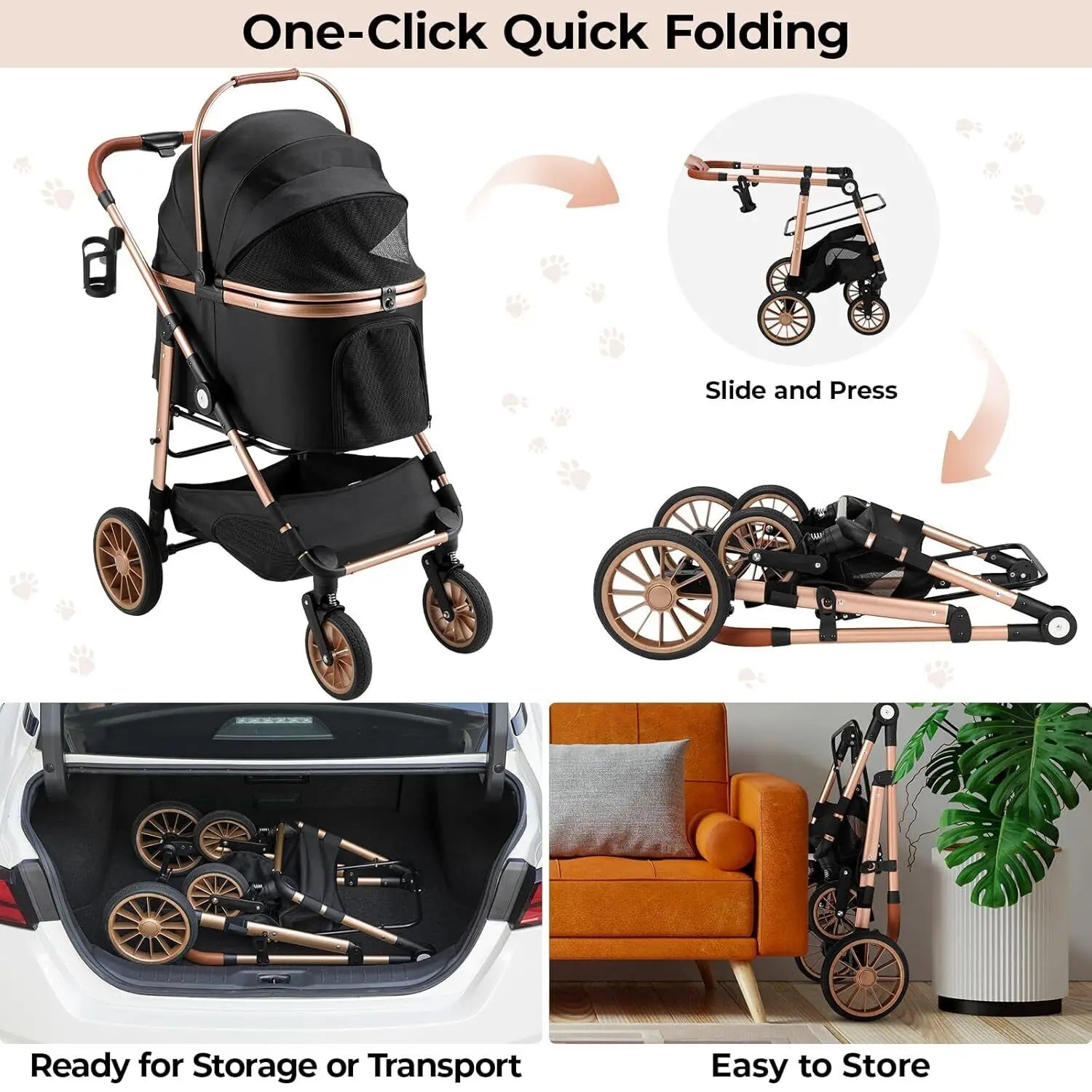 High Wheels Pet Stroller