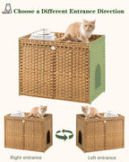 Rattan Cat Litter Box Enclosure