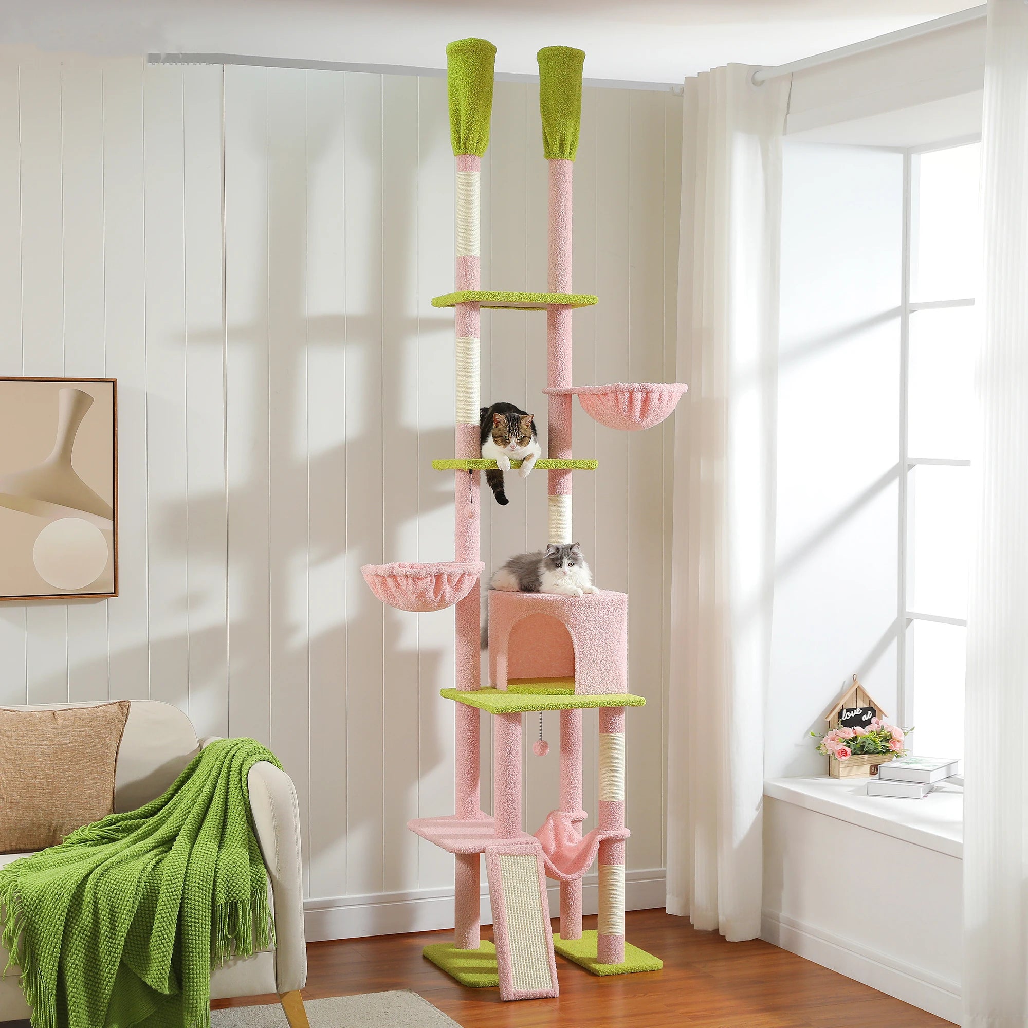 Floor to Ceiling Cat Tree for Indoor
