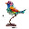 Colored Glass Birds