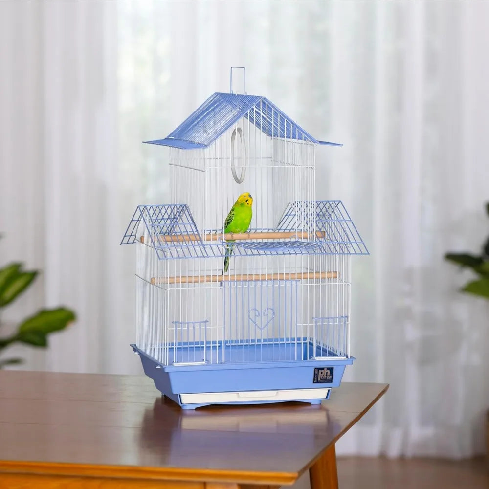 Blue/White Parakeet Cage