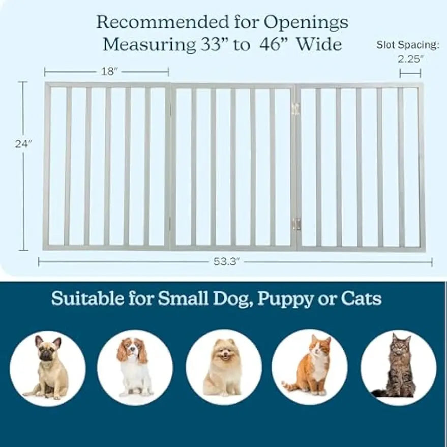 3-Panel Foldable Gate