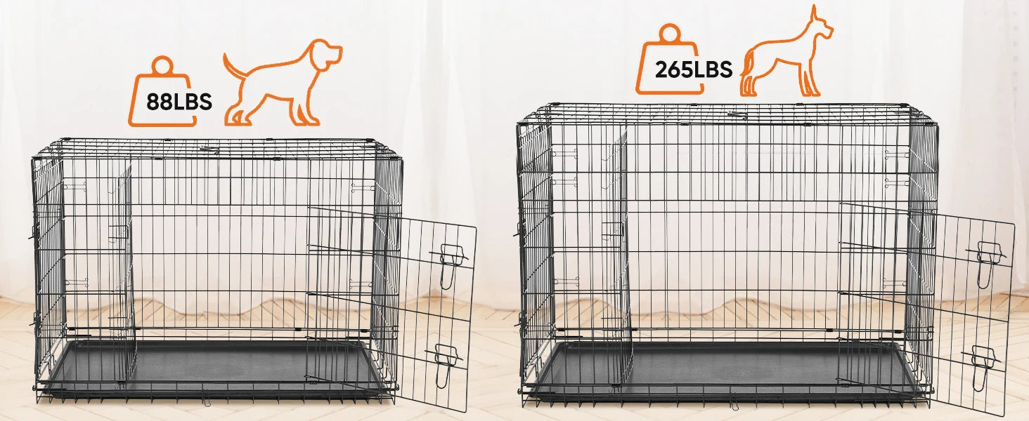 48 Inch Double Door Folding Cage