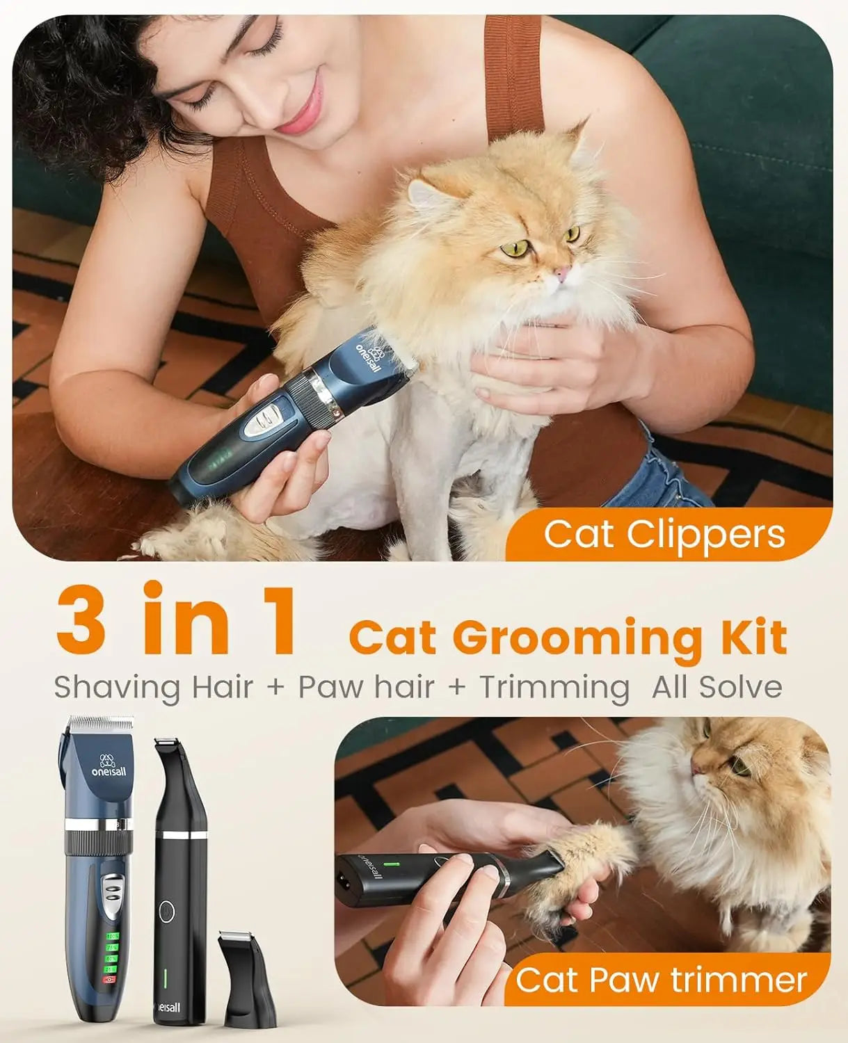 Cordless Cat Grooming Kit