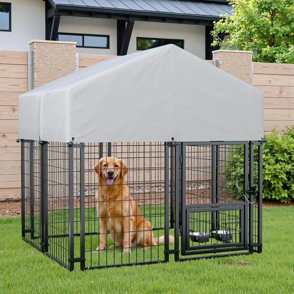 Sturdy Steel Outdoor Dog Kennel