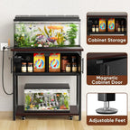 Heavy-Duty Metal & Waterproof Wood Aquarium Stand