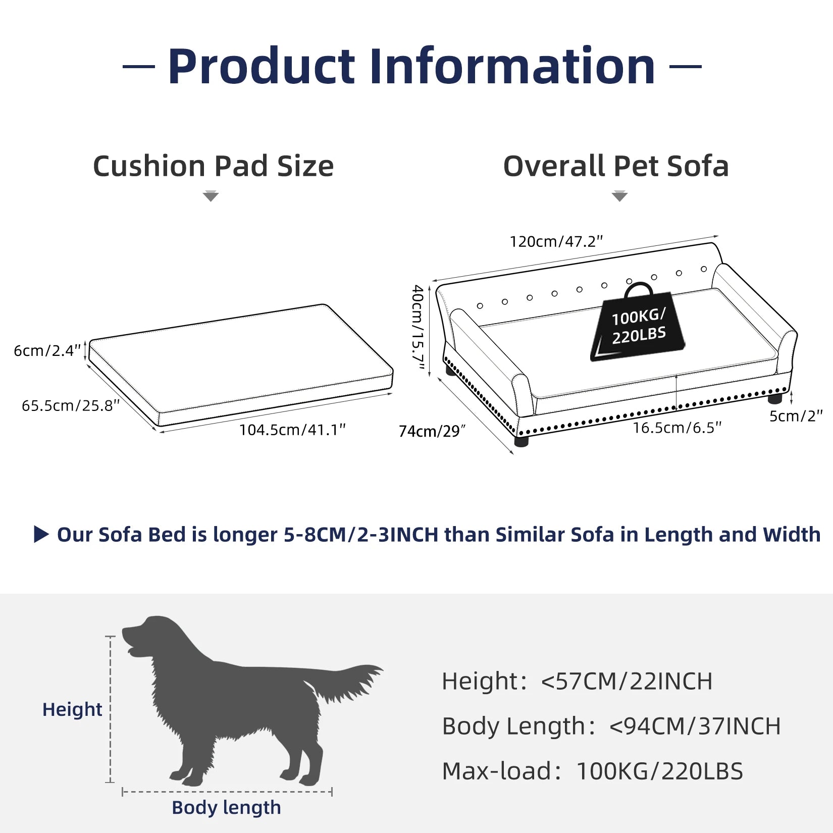 Heavy Duty Pet Sofa Large