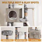 66.9" Cat Tree/Litter Box Enclosure
