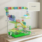 Small Animal Cage with Tubes and Tunnels
