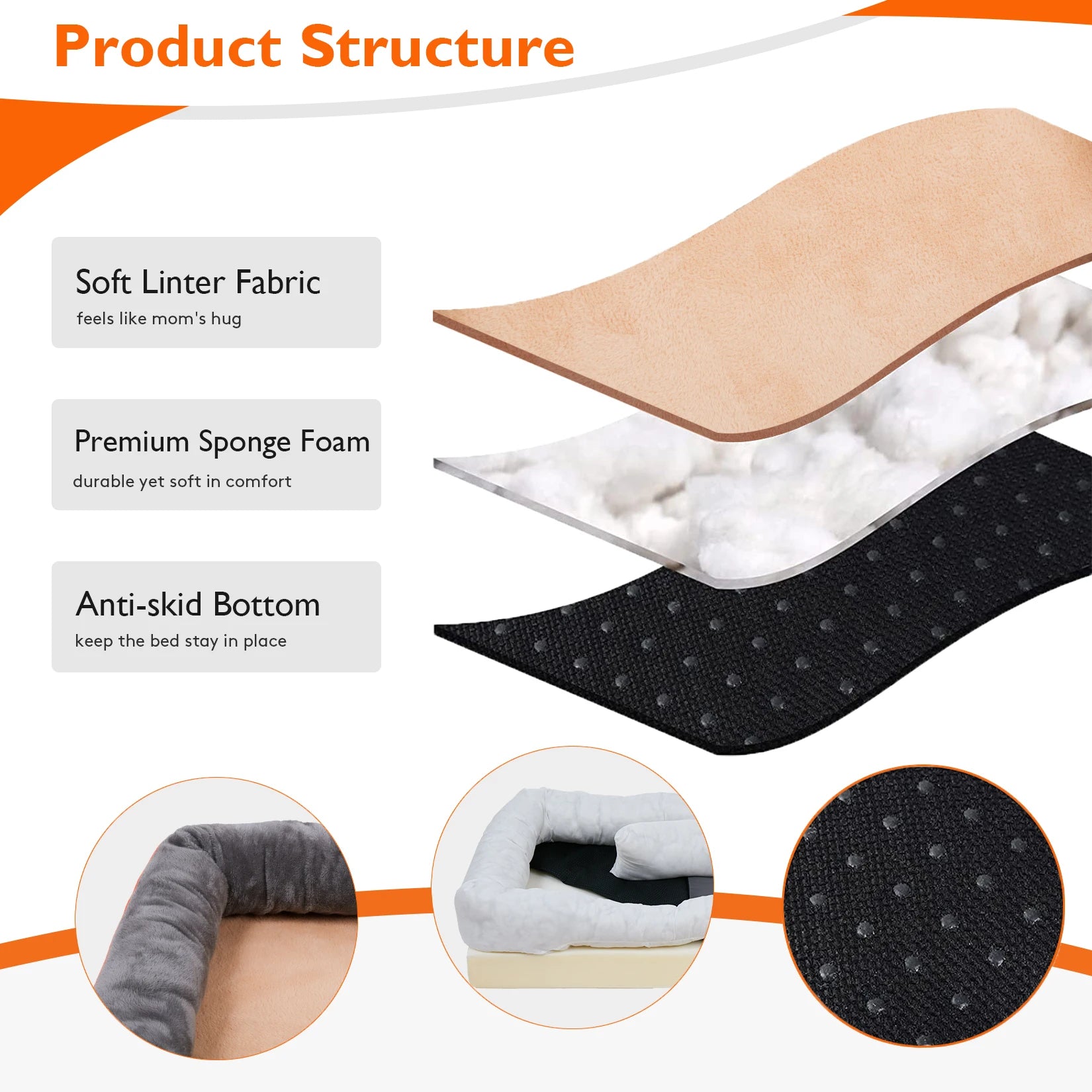Large Dog Bed Soft Comfortable