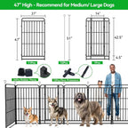 Dog Fence 12 Piece Panels 47"