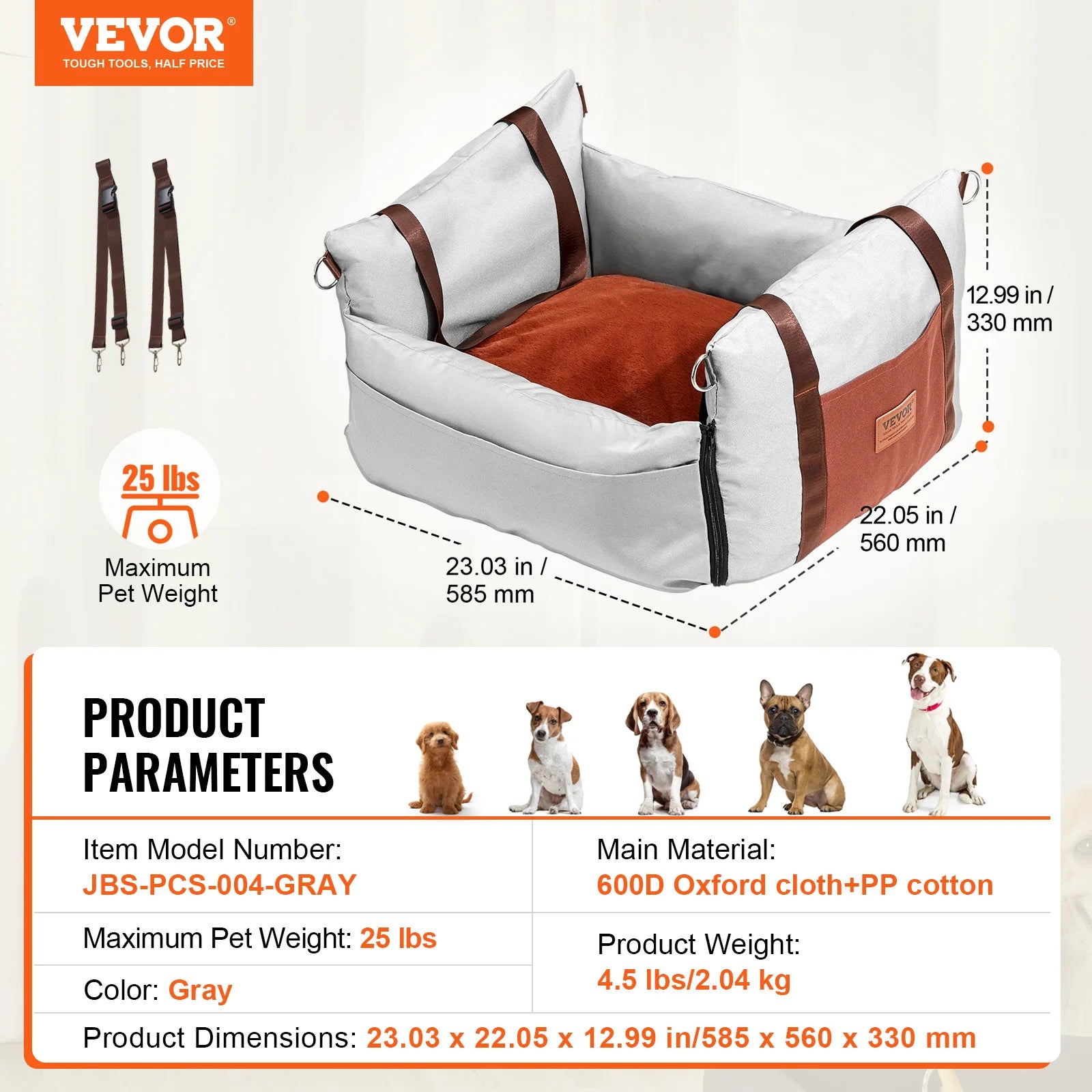Booster Seat on Car for M/L Dog