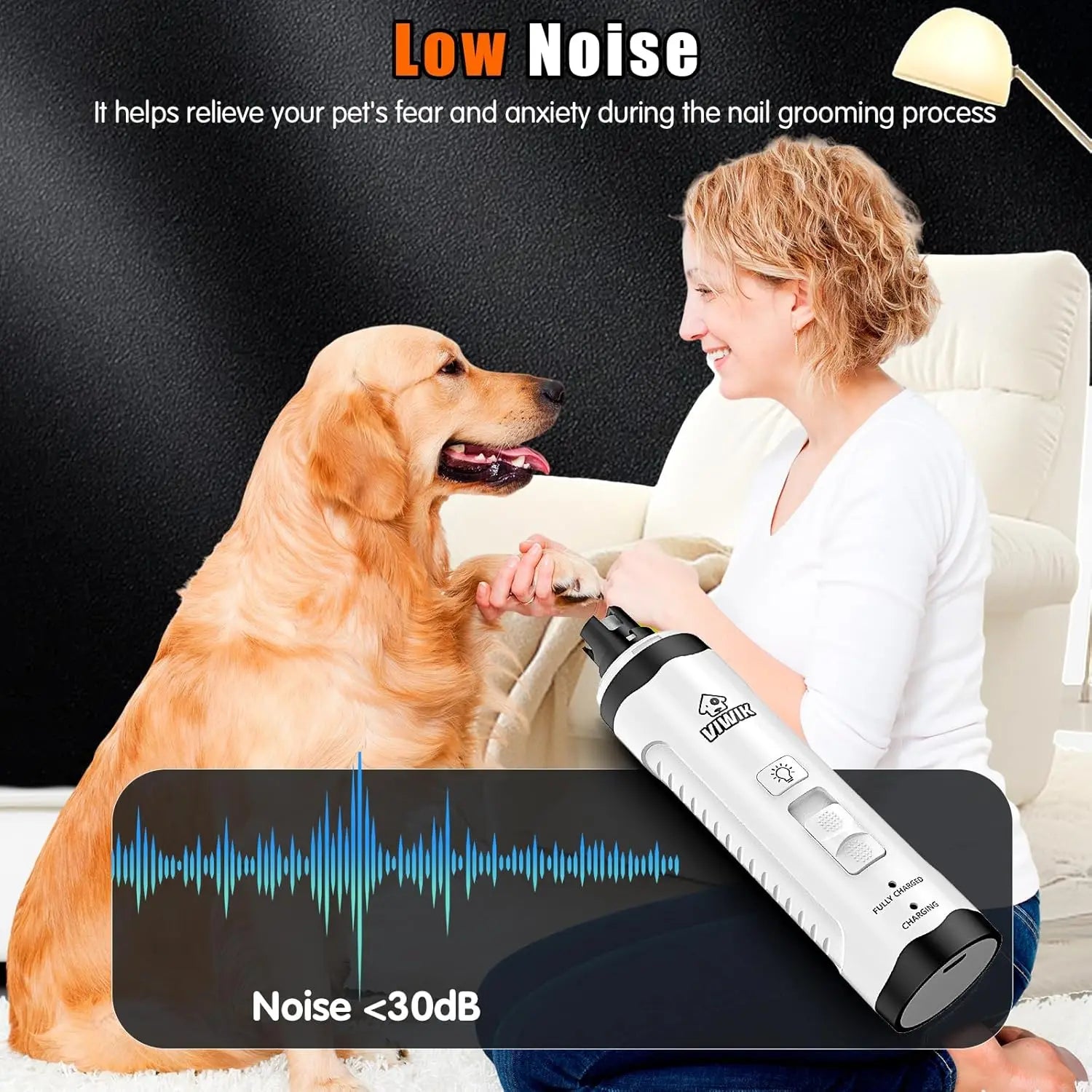 Electric Pet Nail Trimmer/Light