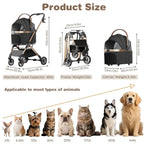 Stroller for Small Medium Dogs/Cats