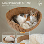 Natural Solid Wood Cat Tower