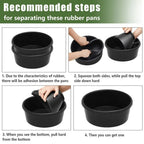 4 Pcs Rubber Feeder Pan