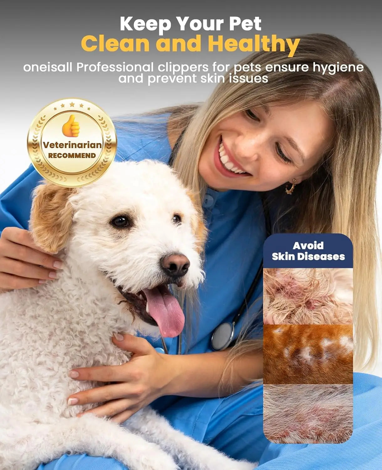 Low Noise Cordless Dog Clippers