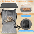 Cat House with Heating Pad Bed