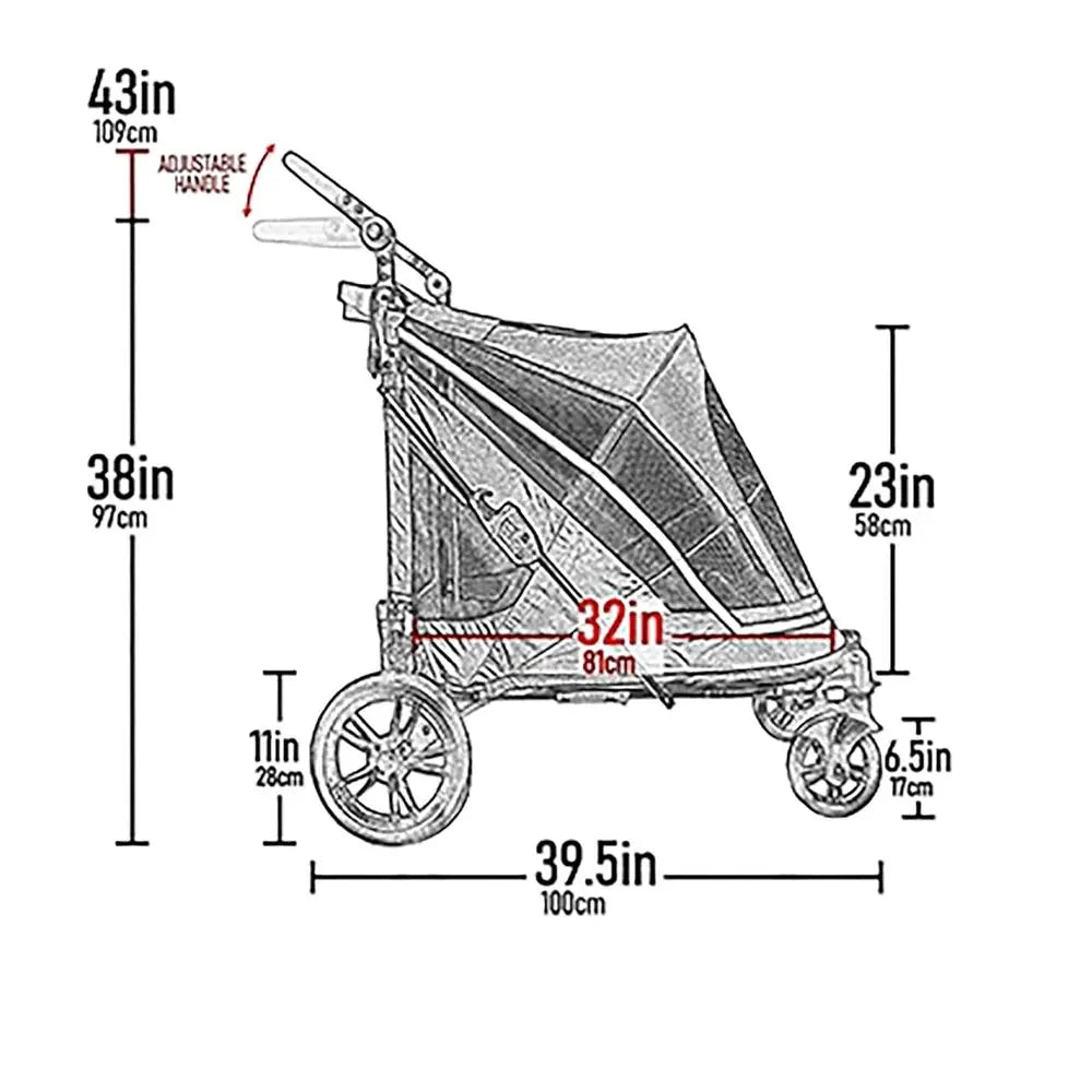 NO-Zip Stroller for Dogs/Cats