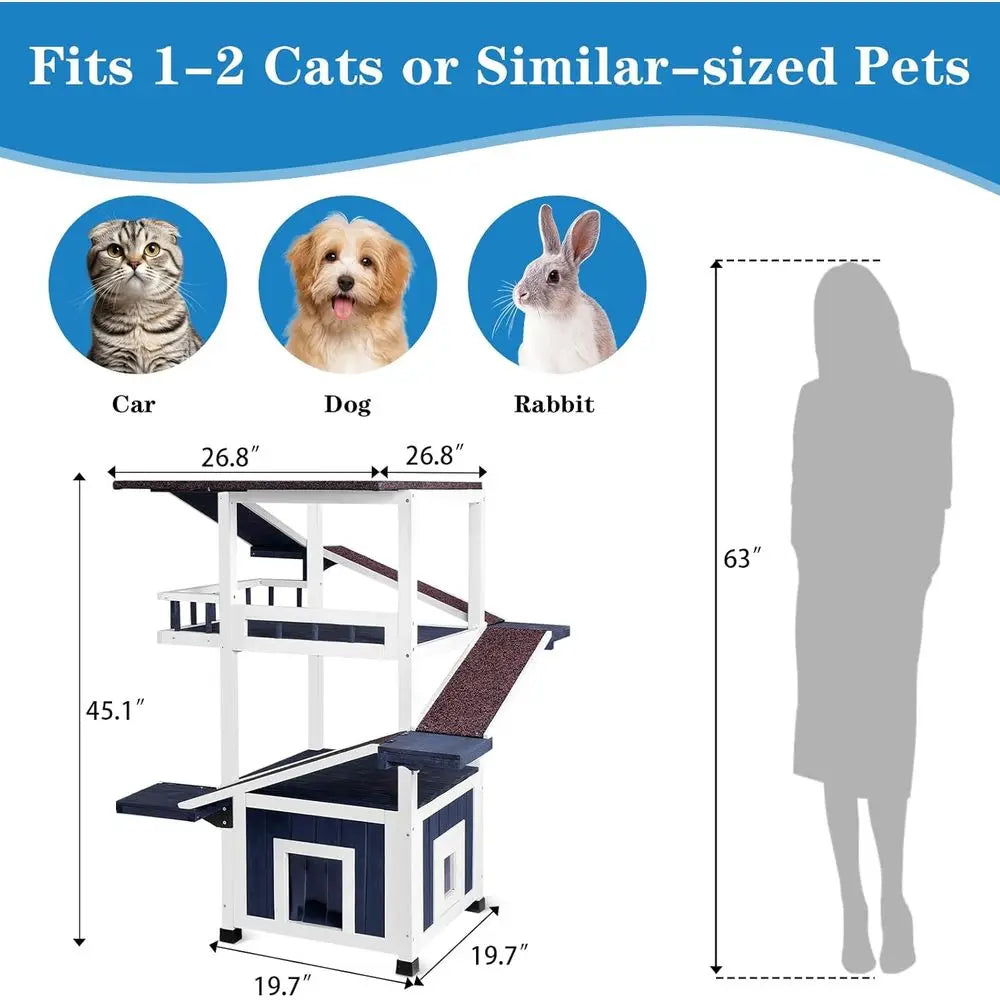 4 Tiers Outdoor Cat House