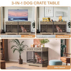 Dog Crate with 2 Drawers, 35.1"