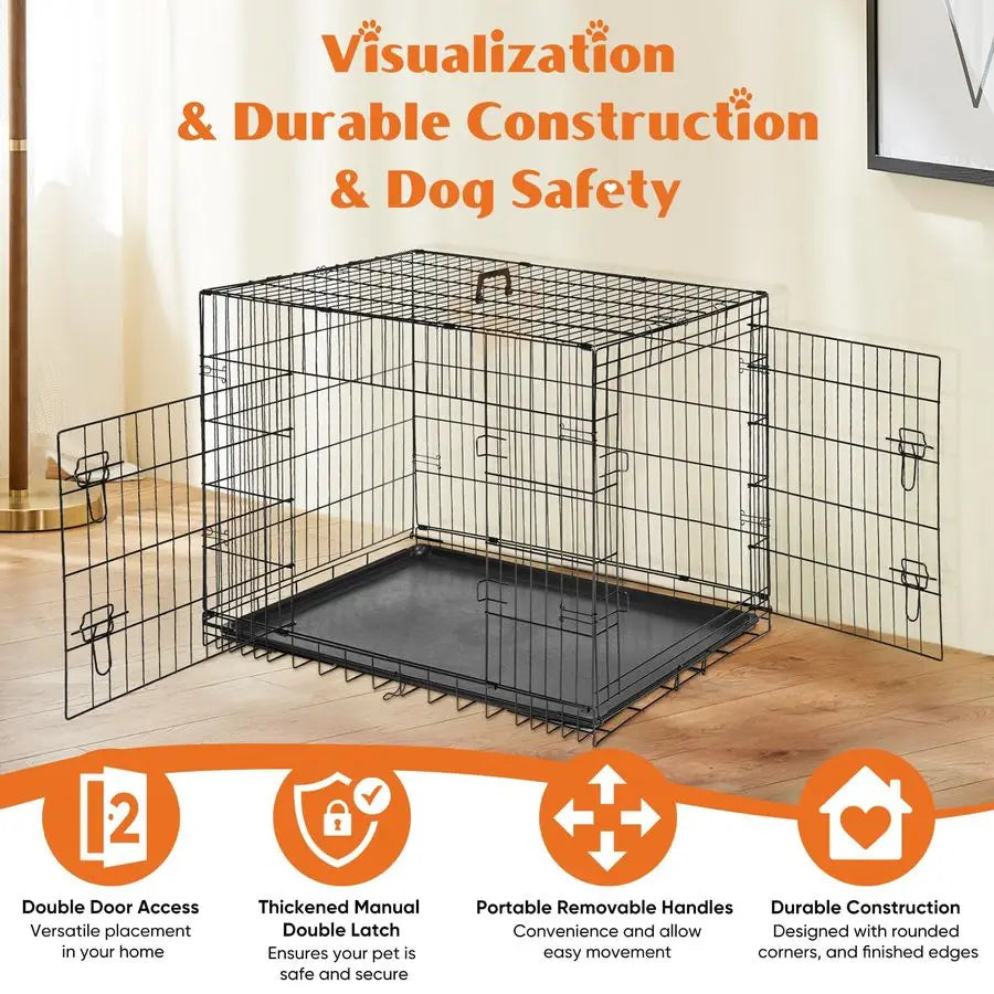 Large Dog Crate with Divider Panel