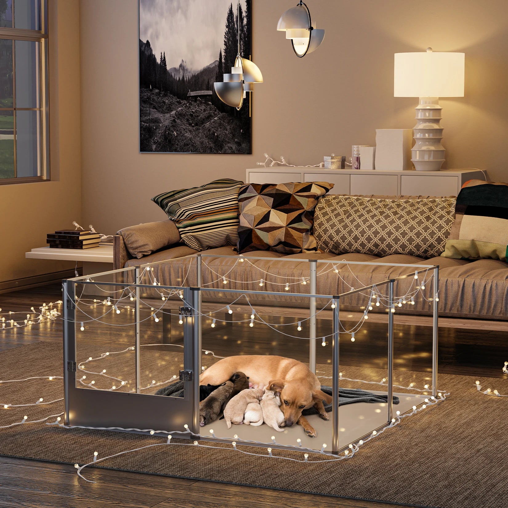 Acrylic Dog Playpen