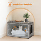 Rattan Cat Litter Box Enclosure