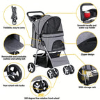 Pet Stroller Travel Carrier